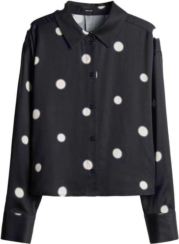 OPUS Blouse 'Famena'  zwart / natuurwit