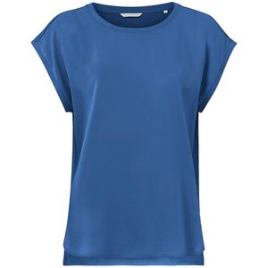 YAYA Top korte mouw 01-701010-402 Midden blauw