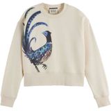 Scotch & Soda - Sweater Washed Artwork - Crème - Dames