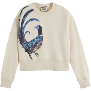 Scotch & Soda - Sweater Washed Artwork - Crème - Dames