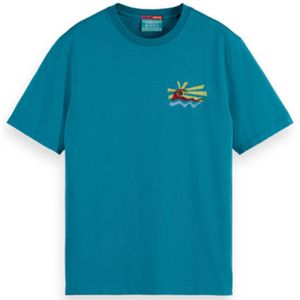 Scotch & Soda T-shirt korte mouw 175641 Midden blauw