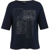 Via Appia Due - T-shirt - Ronde Hals - Motief - Katoen/Modal/Elastaan