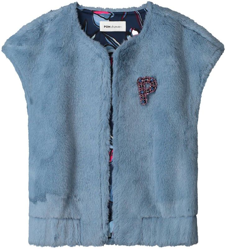 POM Amsterdam - Gilet SP9368 - Lichtblauw - Damesgilet