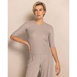 Zhrill - T150-N3054 - Top - Taupe - Korte Mouw