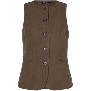 Ydence - Gilet Mellie - Bruin - Dames