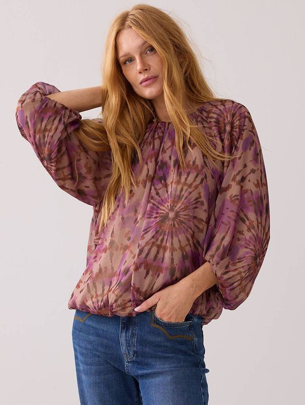 Summum - Blouse lange mouw - Paars - 2s3339-12269
