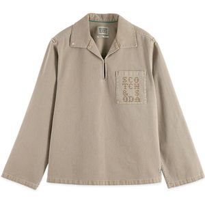 Scotch & Soda Overhemd lange mouw 182209 Zand