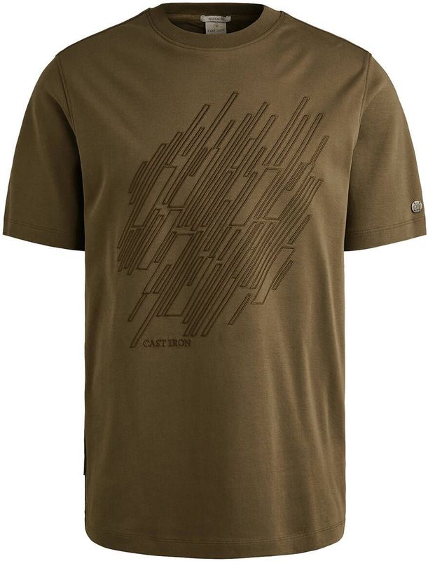 Cast Iron - T-shirt - Groen - Korte Mouw - Regular Fit