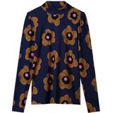 Pom Amsterdam - SP9253 - Top - Donker Blauw - Lange Mouw