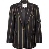 Aaiko Blazer KENDAL STRIPES VI Zwart