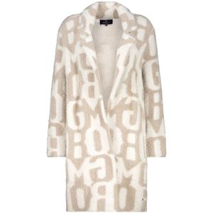 monari - Gebreid Vest - Donkerbeige/Wit - Knitwear