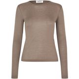 Modström - 57520 HARPER - Top - Donker Bruin - Lange Mouw