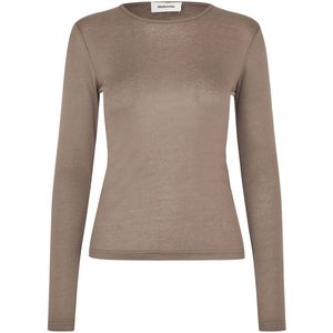 Modström - 57520 HARPER - Top - Donker Bruin - Lange Mouw
