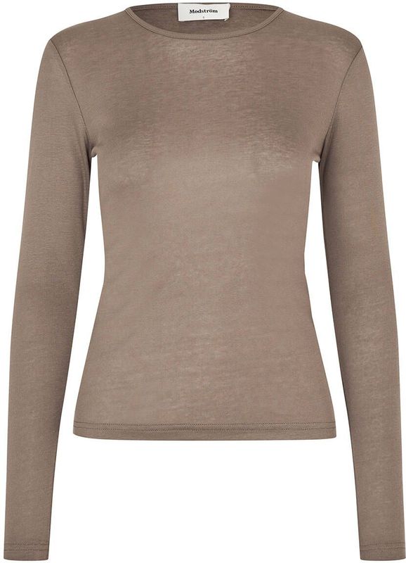 Modström - 57520 HARPER - Top - Donker Bruin - Lange Mouw