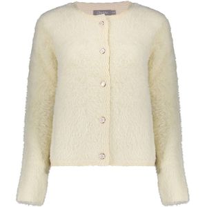 Geisha - 54807 - Vest - Off-white - Zachte Gebreide Cardigan Met Knoopsluiting