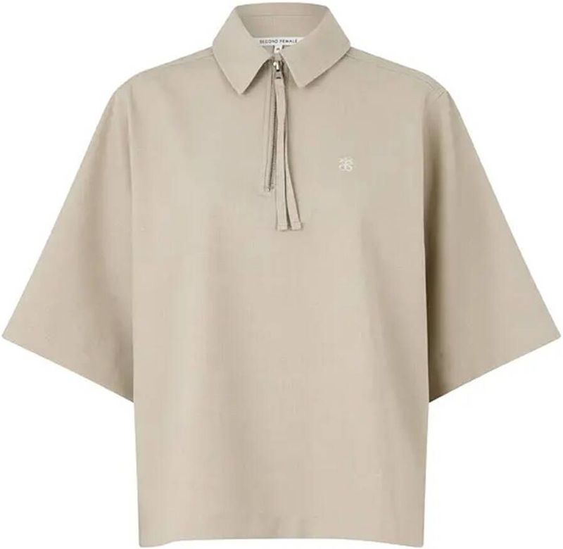 Second Female - Blouse lange mouw - Licht beige - 59585 FICARIAS