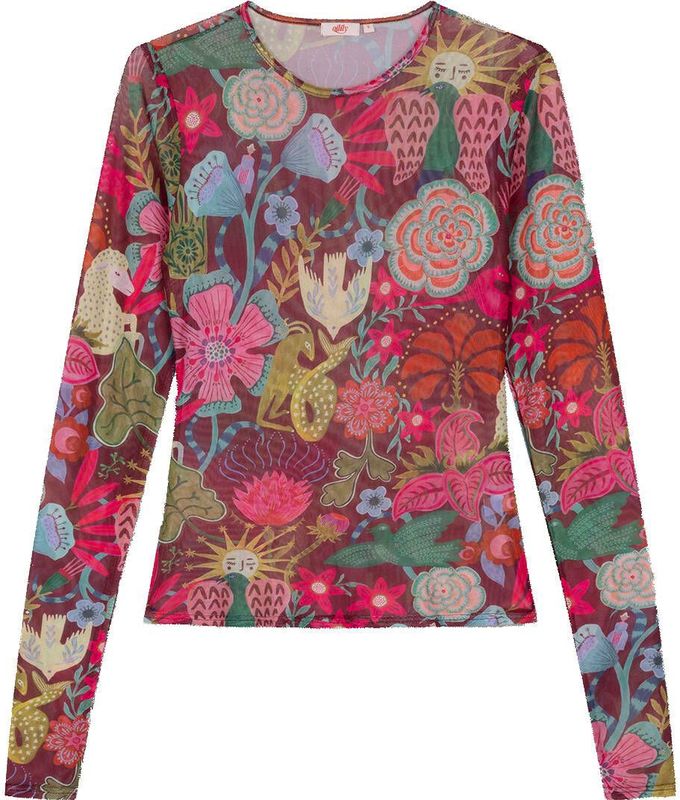 Oilily - F25WJE4002 - Top - Bordeaux - Lange Mouw