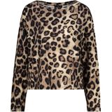 monari - Shirt - Cappuccino - Dierenprint - Lange Mouw