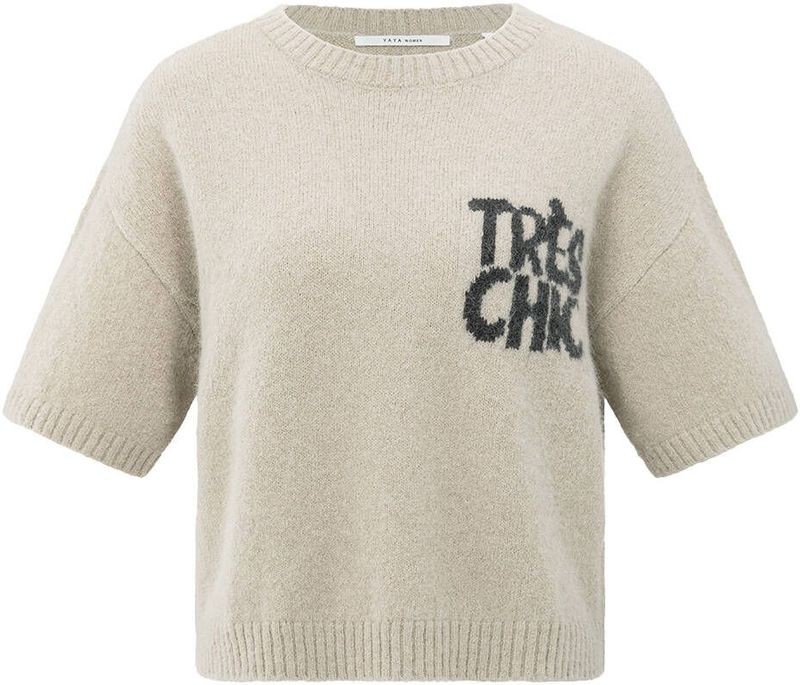 YAYA - 01-000485-508 - Pullover - Zand - Korte Mouw
