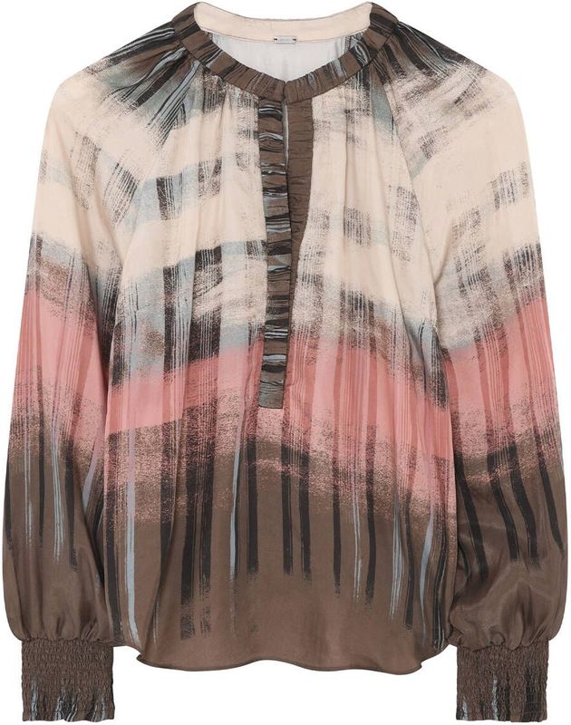 Gustav - Blouse lange mouw - Bruin - 58608 Annsofie