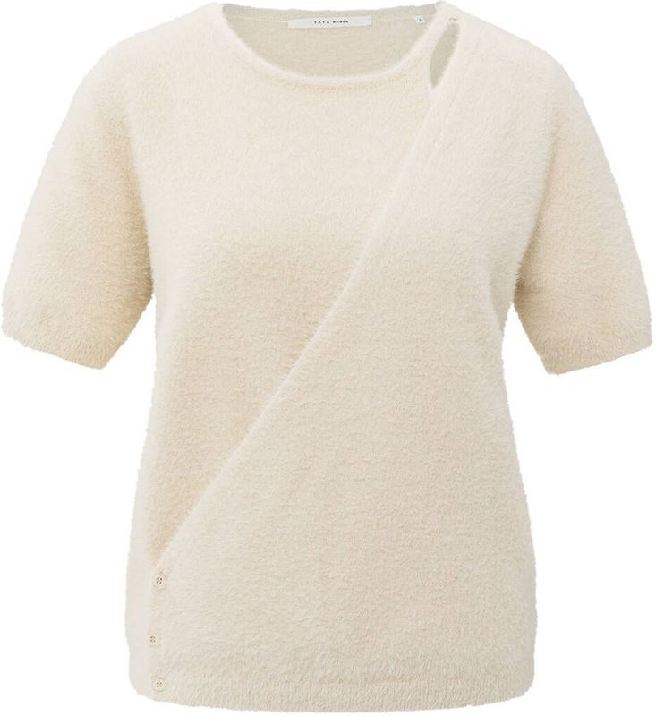 YAYA - Pullover - Licht Beige - Korte Mouw