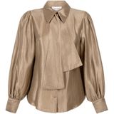 VERONNE - sHIMM - Blouse - Bison Brown - Pofmouwen