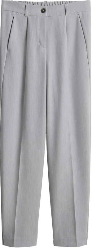 OPUS - Maiga - Pantalon - Lichtgrijs - Loosefit - High Waist