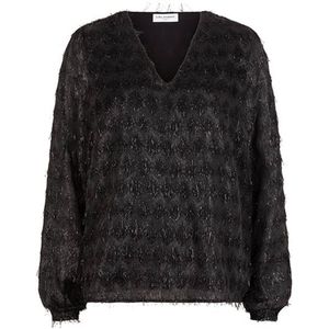 Lofty Manner Blouse lange mouw QK402 AMARA Zwart