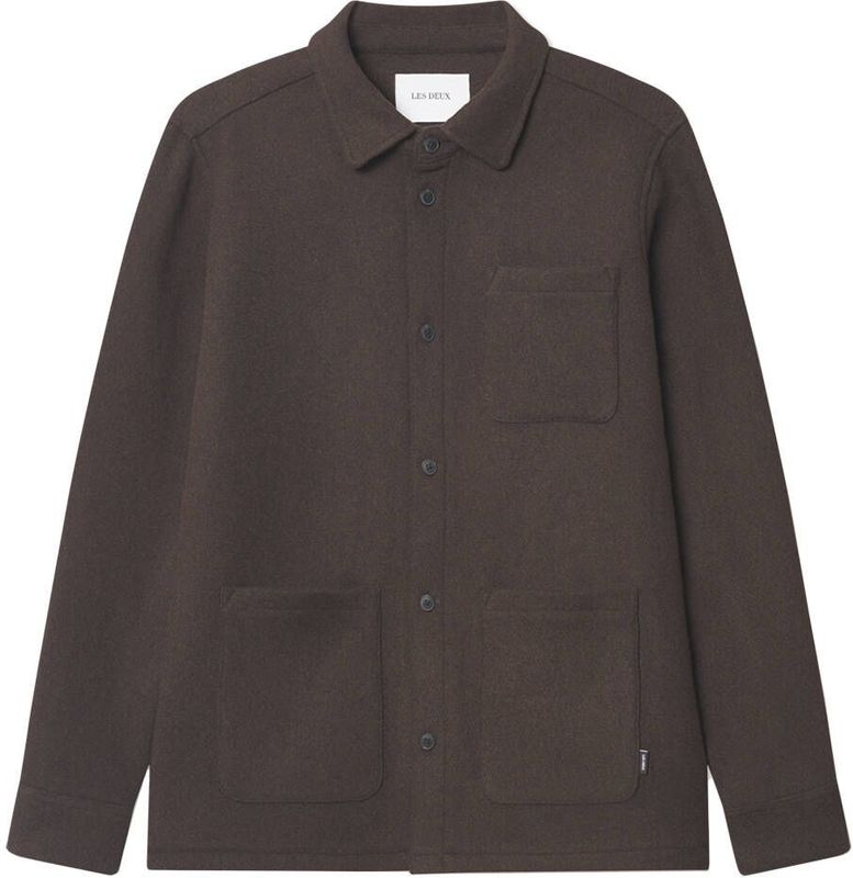 Les Deux Overshirt 1000573 JASON Donker bruin