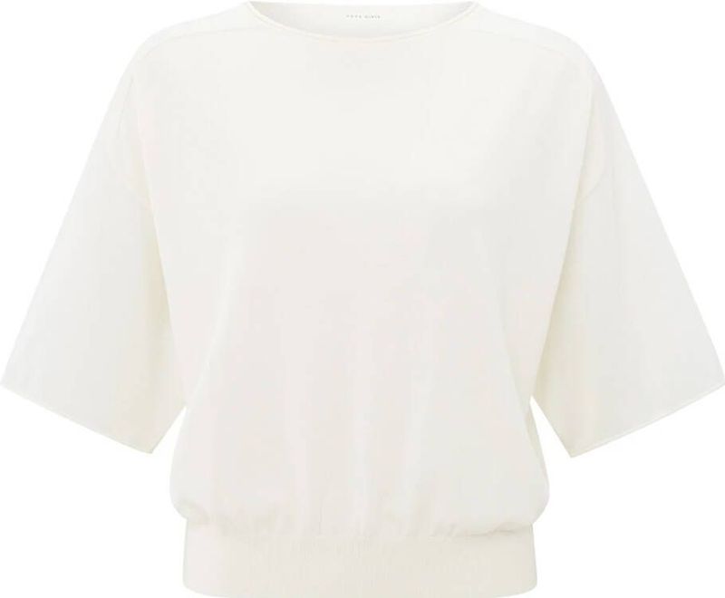 YAYA Top korte mouw 01-000475-507 Ecru