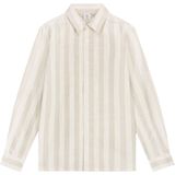 LAW OF THE SEA - Allure Slub Stripe Shirt - Grijs - Overhemden