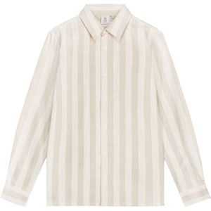 LAW OF THE SEA - Allure Slub Stripe Shirt - Grijs - Overhemden