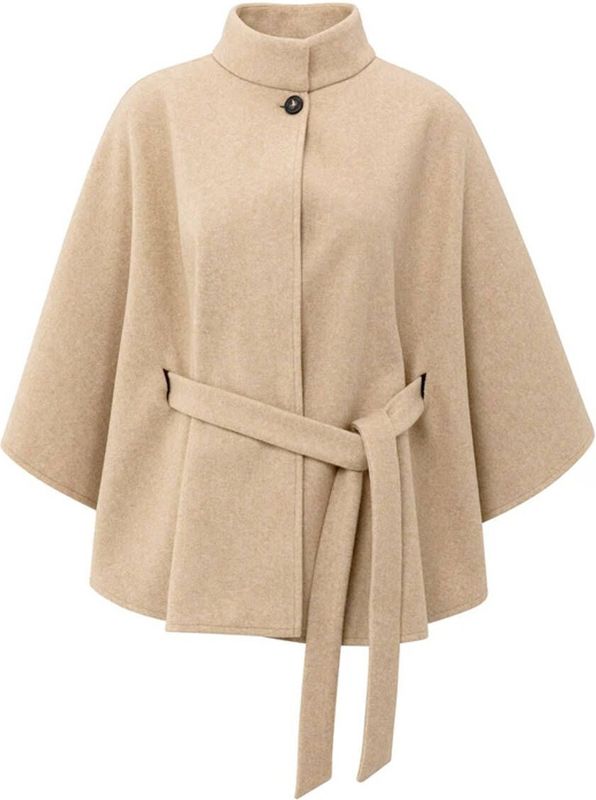 YAYA - Cape 03-521004-510 - Poncho - Licht bruin