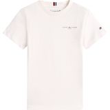 TOMMY HILFIGER - Shirt - Wit - Effen - Kwartmouw
