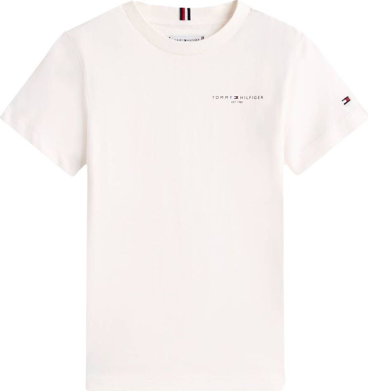 TOMMY HILFIGER - Shirt - Wit - Effen - Kwartmouw