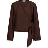 Lofty Manner Top lange mouw QL10.1 MINNA Donker bruin