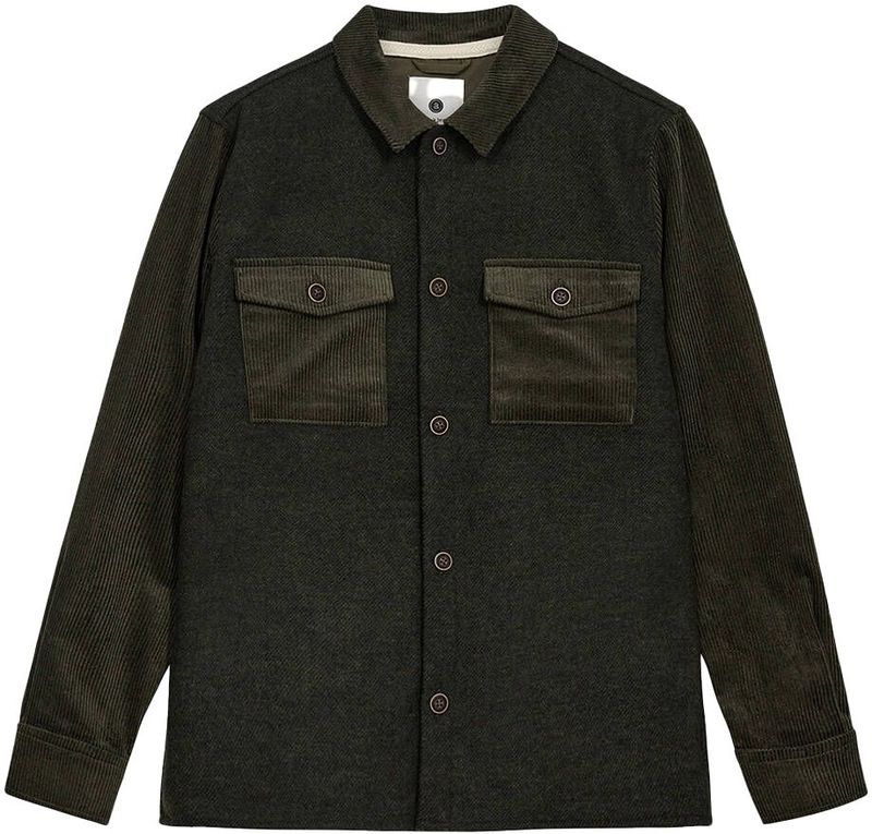 Anerkjendt - AKOSCAR CORD MIX - Overshirt - Donker Blauw