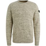 PME Legend - Pullover - Beige - R-neck - Mouline Structure PKW2510304/7013