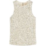 Josh V - Carmen - Top - Zilver - Mouwloos - Pailletten