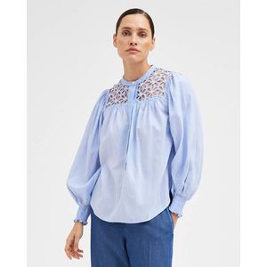 Gustav Blouse lange mouw 52612/7410 MIRA Licht blauw