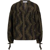 Lofty Manner Blouse lange mouw QL01 ANNIKA Donker groen