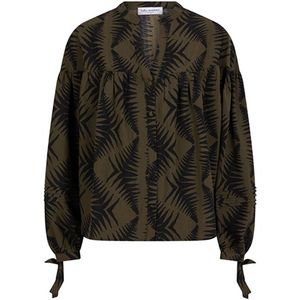 Lofty Manner Blouse lange mouw QL01 ANNIKA Donker groen