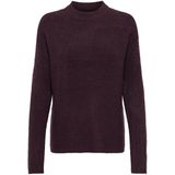 Only - ONLCAMILLA O-NECK L/S - Gebreide Trui - Winetasting - Regular Fit
