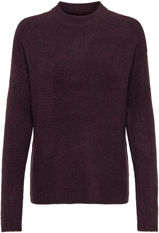 Only - ONLCAMILLA O-NECK L/S - Gebreide Trui - Winetasting - Regular Fit