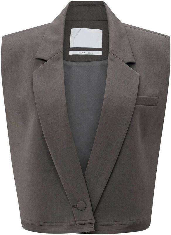 YAYA Gilet 01-501075-510 Midden grijs
