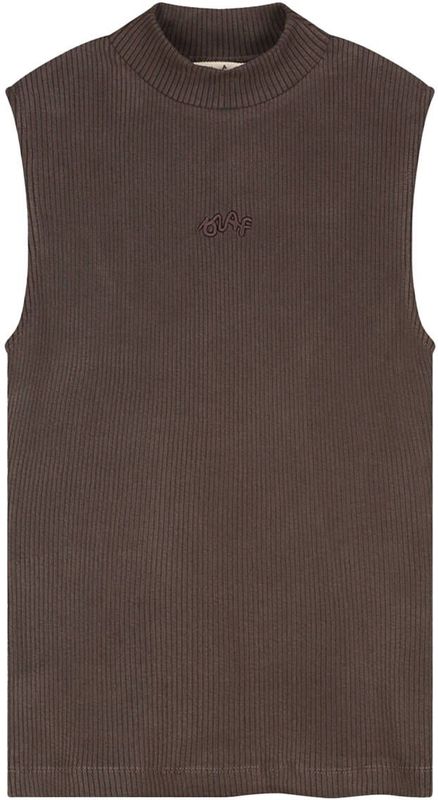 Olaf Hussein - W220111 - Top zonder Mouw - Bruin