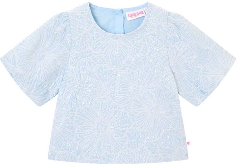 SomeOne Top korte mouw AISHA-SG-21-B Licht blauw