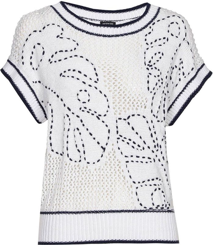 Caroline Biss Top korte mouw 1287 Wit