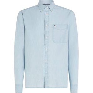 Tommy Hilfiger Overhemd Chambray Pocket Blauw heren
