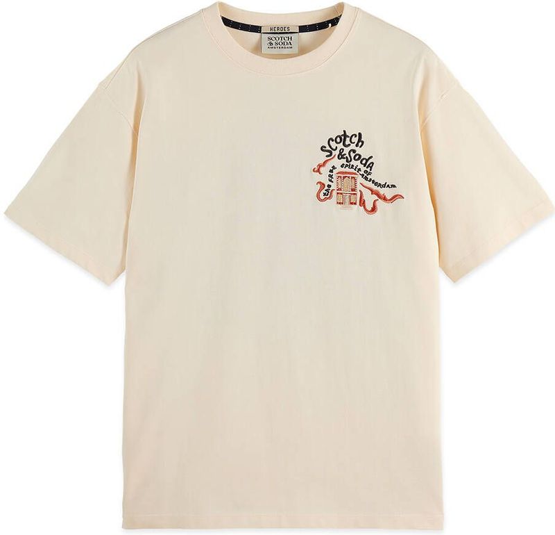 Scotch & Soda T-shirt korte mouw 183077 Licht beige